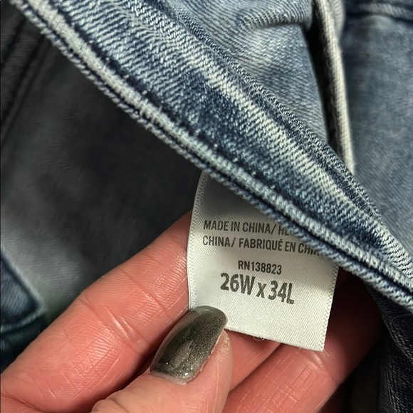 Shyanne Blue Flare Wide Leg Jeans with Distressed Details - Picture 3 of 4